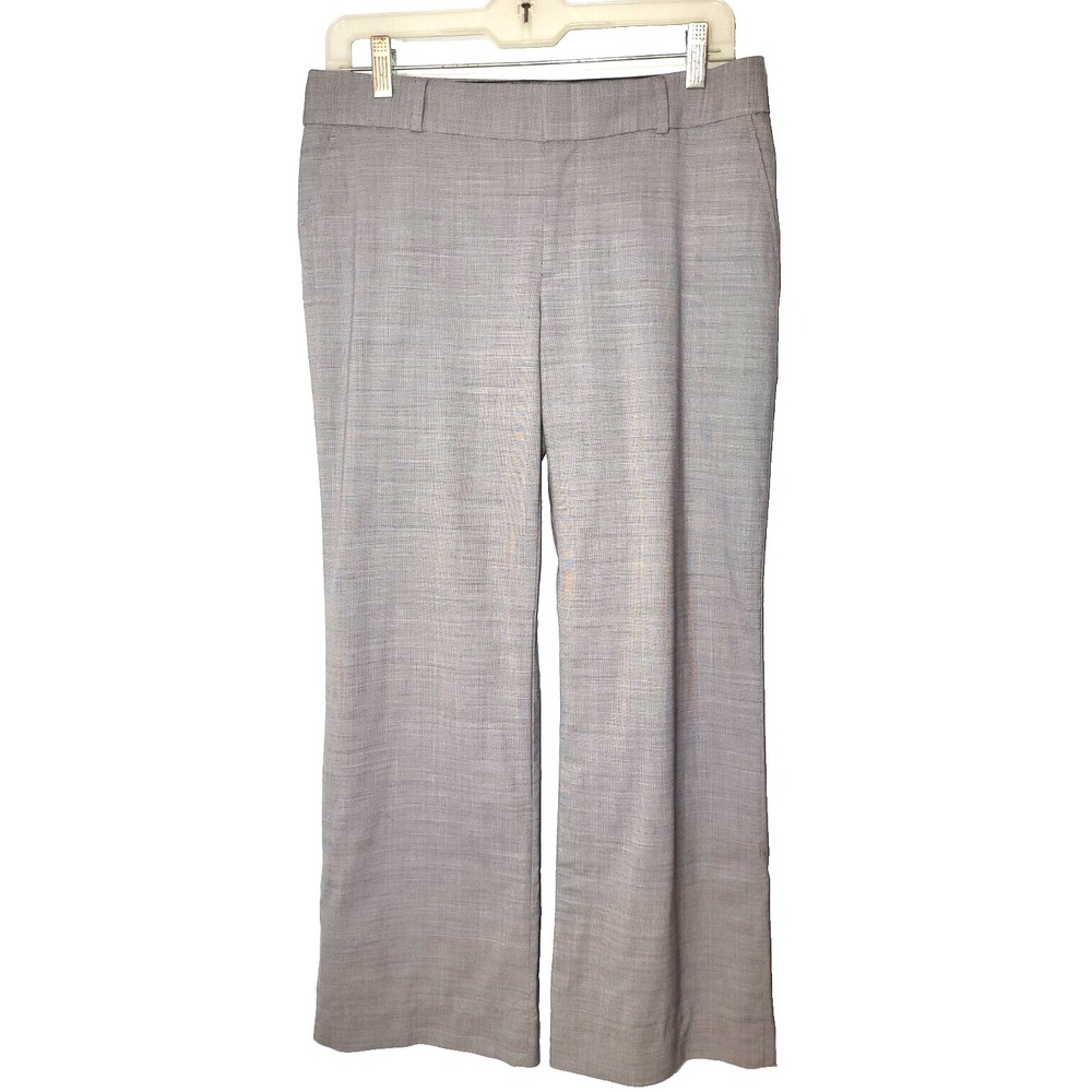 Banana Republic Gray Martin Fit Wool Lined Straight Leg Trouser Petite 8 - Picture 1 of 10